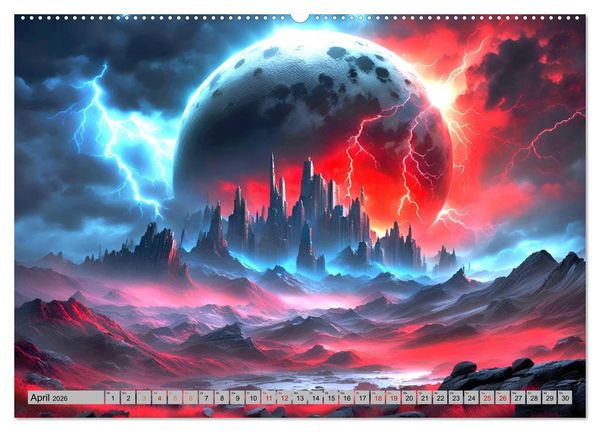 Produktbild: Mondzauberschein (Wandkalender 2026 DIN A2 quer), CALVENDO Monatskalender