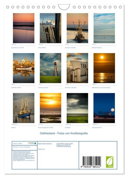 Produktbild: Ostfriesland - Fotos von forstfotografie (Wandkalender 2026 DIN A4 hoch), CALVENDO Monatskalender
