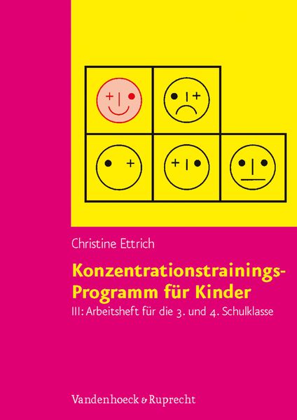 Produktbild: Konzentrationstrainings-Programm f&uuml;r Kinder. Arbeitsheft III: 3. und 4. Schulklasse