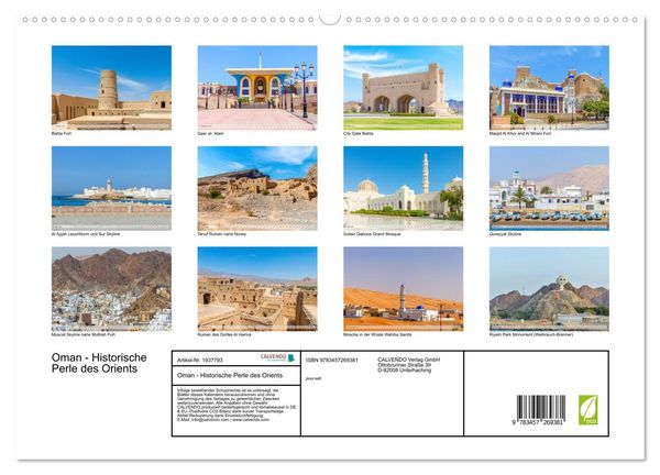 Produktbild: Oman - Historische Perle des Orients (hochwertiger Premium Wandkalender 2026 DIN A2 quer), Kunstdruck in Hochglanz