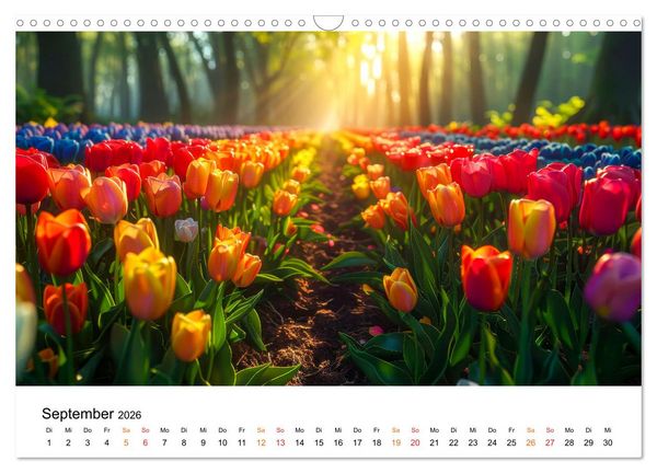 Produktbild: Tulpen - ein Farbenmeer (Wandkalender 2026 DIN A3 quer), CALVENDO Monatskalender