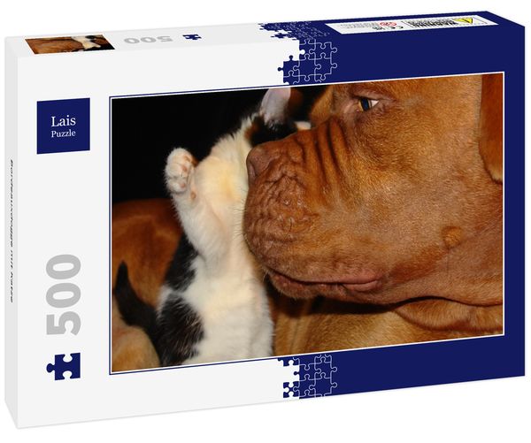 Lais Puzzle Bordeauxdogge mit Katze 500 Teile