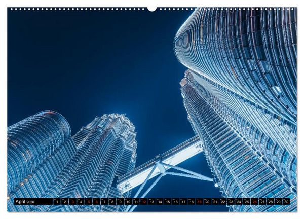 Produktbild: St&auml;dte S&uuml;dostasiens - Singapur & Kuala Lumpur (Wandkalender 2026 DIN A2 quer), CALVENDO Monatskalender