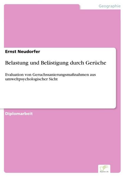 Produktbild: Belastung und Bel&auml;stigung durch Ger&uuml;che