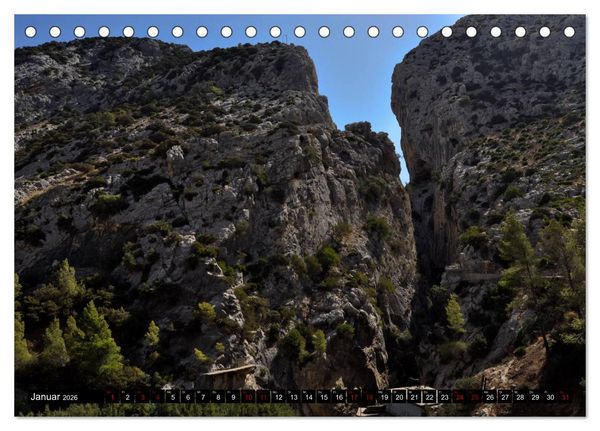 Produktbild: El Caminito del Rey (Tischkalender 2026 DIN A5 quer), CALVENDO Monatskalender