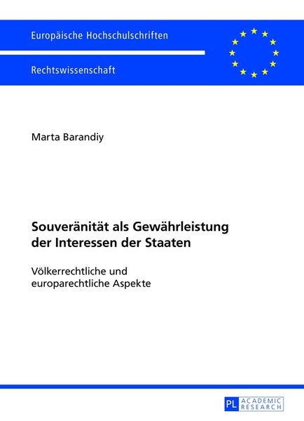 Produktbild: Souver&auml;nit&auml;t als Gew&auml;hrleistung der Interessen der Staaten