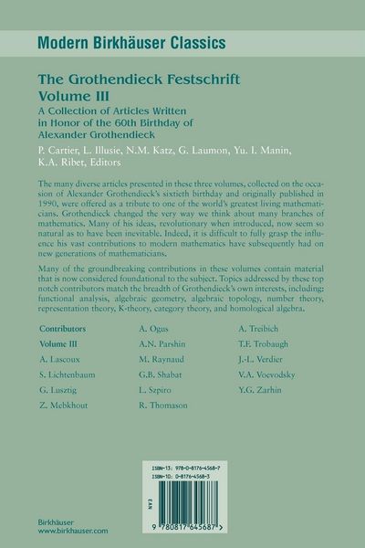Produktbild: The Grothendieck Festschrift, Volume III