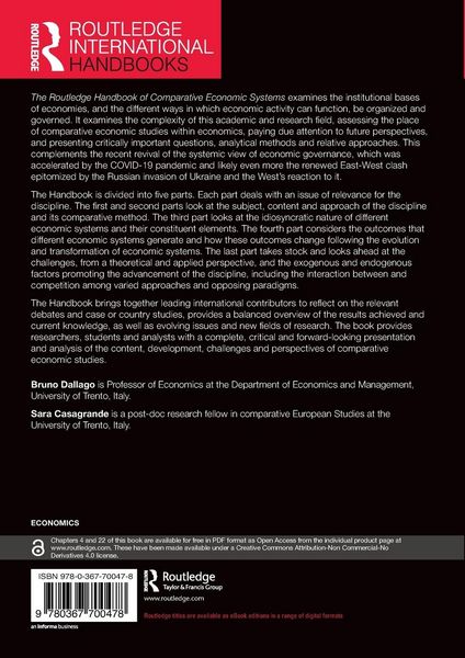 Produktbild: The Routledge Handbook of Comparative Economic Systems