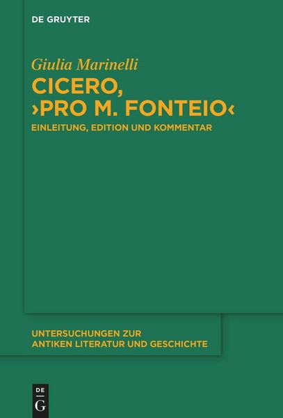 Produktbild: Cicero, >Pro M. Fonteio<