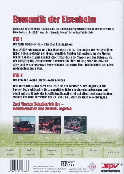 Produktbild: Romantik der Eisenbahn - Schmalspurbahnen an der Ostsee: Der Molli & Der Rasende Roland