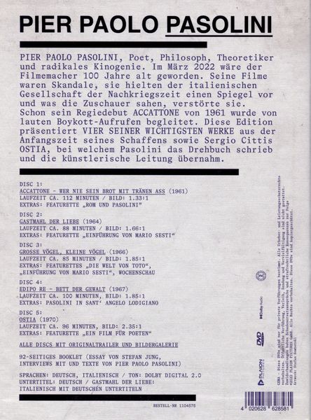 Produktbild: Pier Paolo Pasolini Collection [5 DVDs]