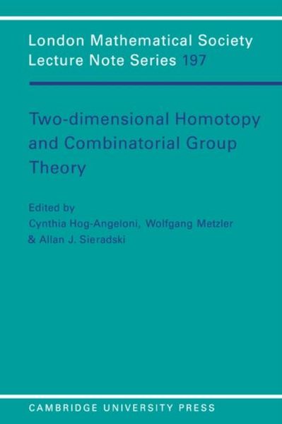 Produktbild: Two-Dimensional Homotopy and Combinatorial Group Theory