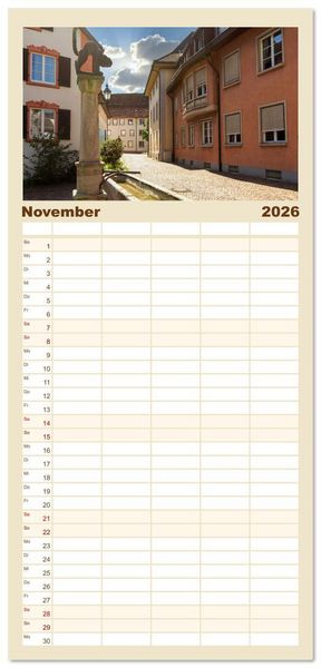 Produktbild: Familienplaner 2026 - Bad S&auml;ckingen - Charmantes St&auml;dtchen am Rhein mit 5 Spalten (Wandkalender, 21 x 45 cm) CALVENDO