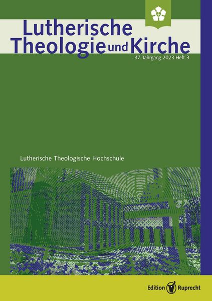 Produktbild: Lutherische Theologie und Kirche, Heft 03/2023