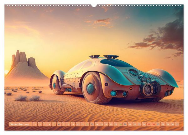 Produktbild: Futuristische W&uuml;stencars (Wandkalender 2026 DIN A2 quer), CALVENDO Monatskalender