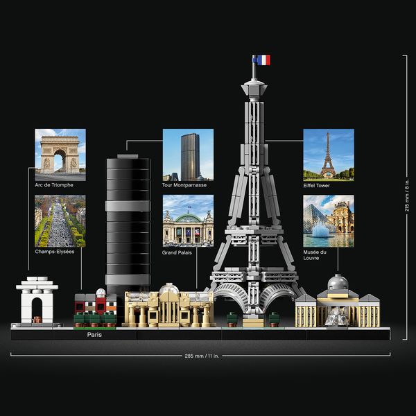 LEGO Architecture 21044 Paris, Skyline-Modellbausatz, Raum-Deko
