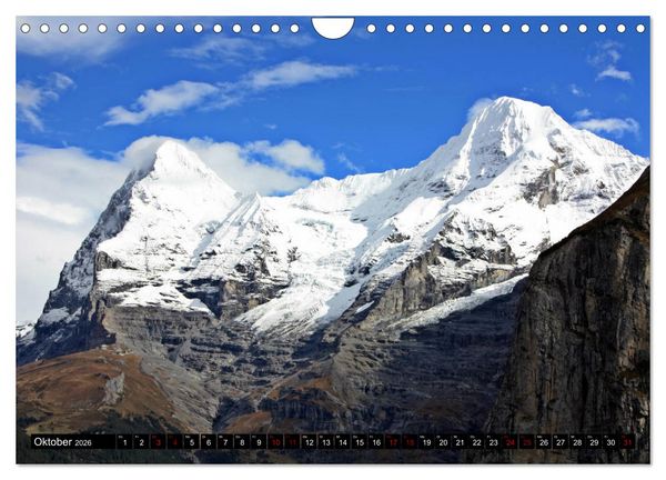 Produktbild: Eiger, M&ouml;nch und Jungfrau 2026 (Wandkalender 2026 DIN A4 quer), CALVENDO Monatskalender