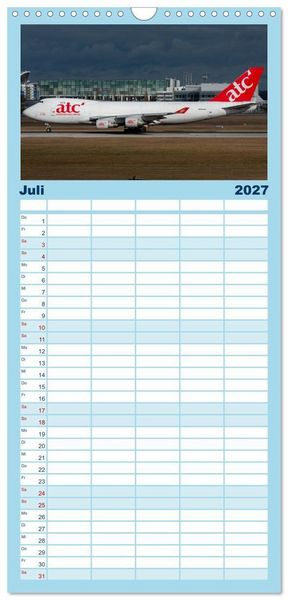 Produktbild: Familienplaner 2027 - Flieger von Boeing mit 5 Spalten (Wandkalender, 21 x 45 cm) CALVENDO