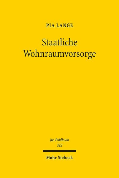 Produktbild: Lange, P: Staatliche Wohnraumvorsorge