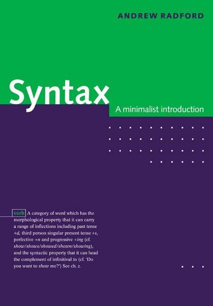 Produktbild: Syntax: A Minimalist Introduction