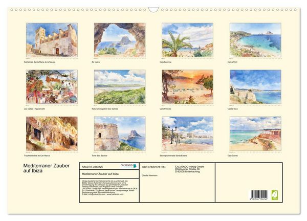 Produktbild: Mediterraner Zauber auf Ibiza (Wandkalender 2027 DIN A2 quer), CALVENDO Monatskalender