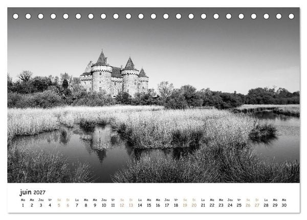 Produktbild: Terres de contraste &ndash; Une ann&eacute;e en monochrome (Calendrier de bureau 2027 DIN A5 vertical), CALVENDO calendrier mensuel