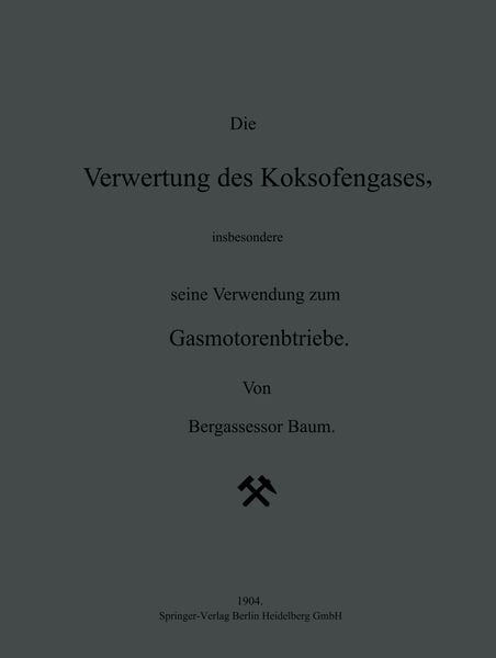 Produktbild: Die Verwertung des Koksofengases, insbesondere seine Verwendung zum Gasmotorenbetriebe