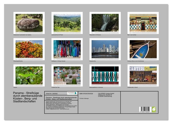 Produktbild: Panama - Streifz&uuml;ge durch atemberaubende K&uuml;sten-, Berg- und Stadtlandschaften (Wandkalender 2026 DIN A2 quer), CALVENDO Monatskalender