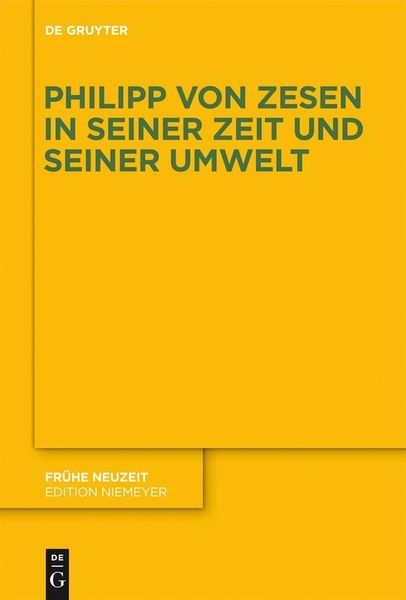 Produktbild: Philipp von Zesen in seiner Zeit und seiner Umwelt