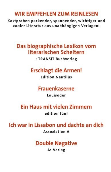 Produktbild: Wir empfehlen zum Reinlesen unsere Spitzentitel Herbst 2015