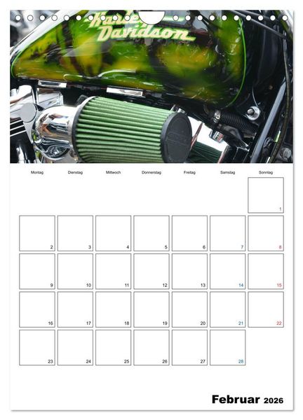 Produktbild: Harley Davidson Familienplaner (Wandkalender 2026 DIN A4 hoch), CALVENDO Monatskalender