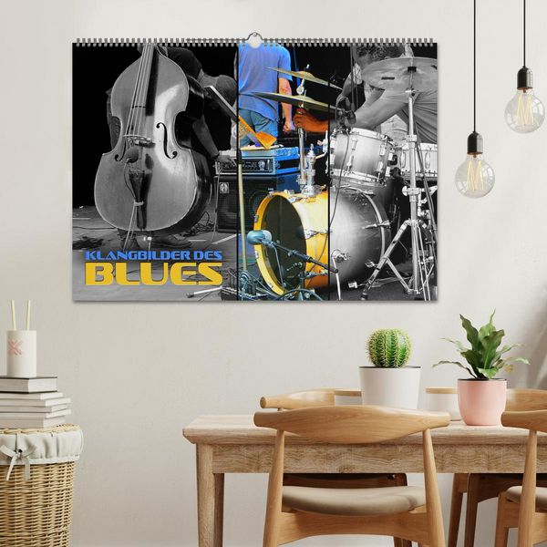 Produktbild: Klangbilder des Blues (Wandkalender 2026 DIN A2 quer), CALVENDO Monatskalender
