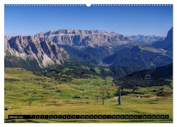 Produktbild: Das Gr&ouml;dner Tal - Im Herzen der Dolomiten (hochwertiger Premium Wandkalender 2026 DIN A2 quer), Kunstdruck in Hochglanz
