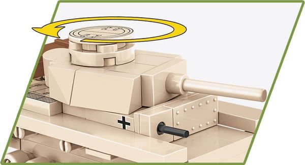 Produktbild: COBI Historical Collection 3090 - Panzer III Ausf.L, WWII, 1:72 Bausatz, 82 Klemmbausteine