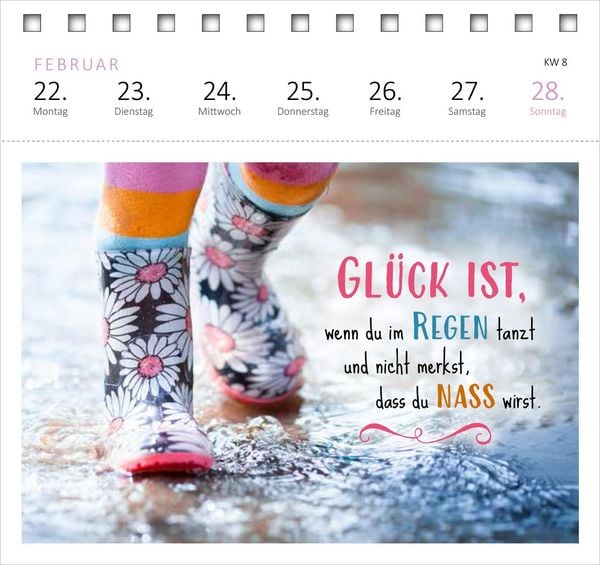 Produktbild: Postkartenkalender Gl&uuml;cksmantras 2027