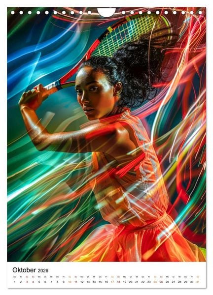 Produktbild: Tennis kreativ (Wandkalender 2026 DIN A4 hoch), CALVENDO Monatskalender