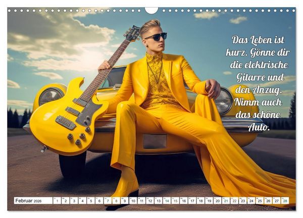 Produktbild: Spr&uuml;che mit Humor - KI-Bilder (Wandkalender 2026 DIN A3 quer), CALVENDO Monatskalender