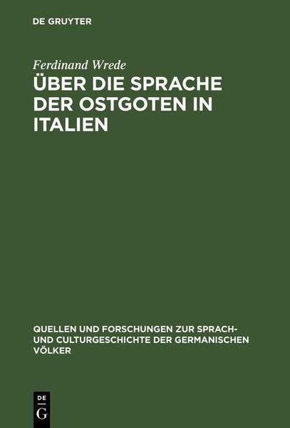 Produktbild: &Uuml;ber die Sprache der Ostgoten in Italien