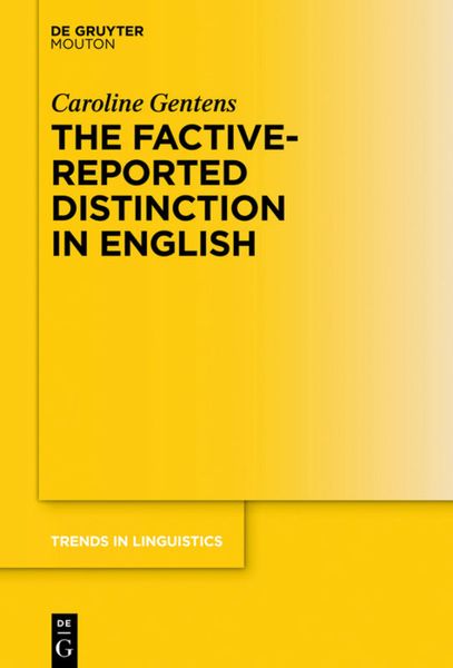Produktbild: The Factive-Reported Distinction in English