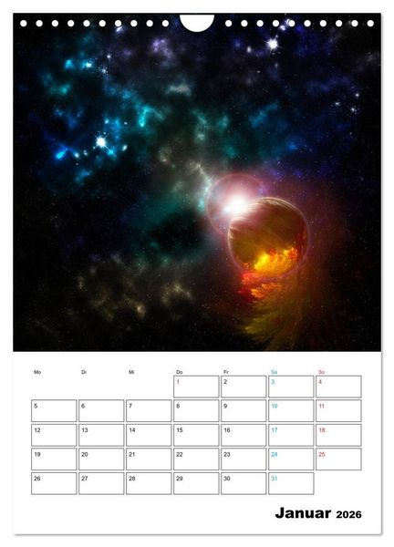 Produktbild: Im Weltraum (Wandkalender 2026 DIN A4 hoch), CALVENDO Monatskalender