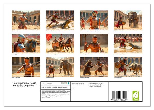Produktbild: Das Imperium - Lasst die Spiele beginnen (Wandkalender 2026 DIN A4 quer), CALVENDO Monatskalender