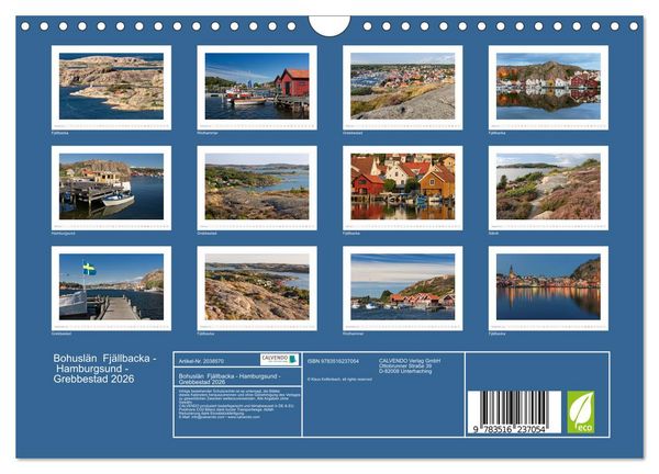 Produktbild: Bohusl&auml;n Fj&auml;llbacka - Hamburgsund - Grebbestad 2026 (Wandkalender 2026 DIN A4 quer), CALVENDO Monatskalender