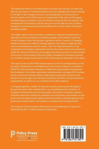Produktbild: Services for homeless people