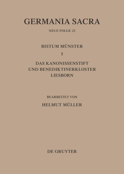 Produktbild: Die Bist&uuml;mer der Kirchenprovinz K&ouml;ln. Das Bistum M&uuml;nster 5. Das Kanonissenstift und Benediktinerkloster Liesborn