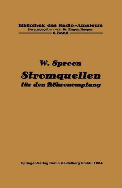 Produktbild: Stromquellen f&uuml;r den R&ouml;hrenempfang