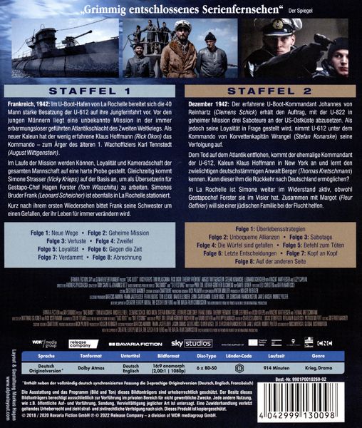 Produktbild: Das Boot - Collection Staffel 1&2 [6 BRs]