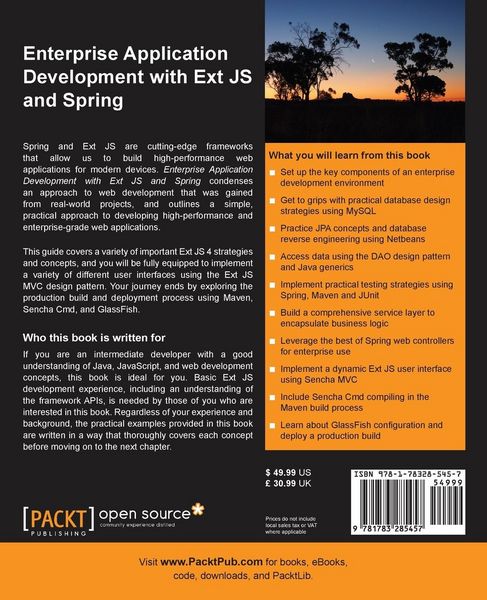 Produktbild: Enterprise Application Development with Extjs and Spring