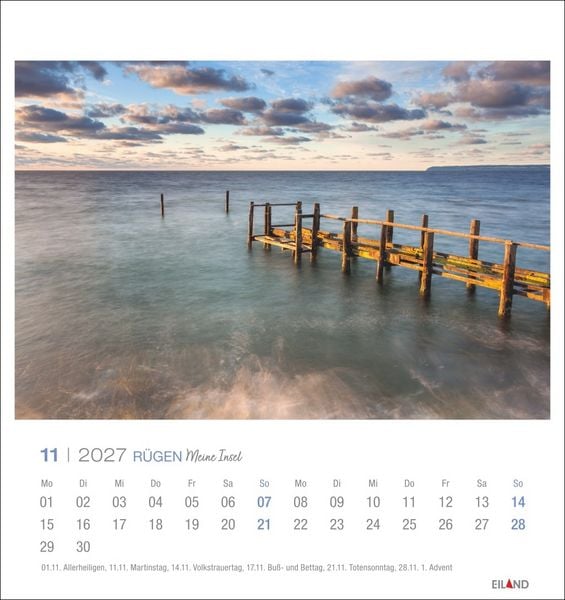 Produktbild: R&uuml;gen Postkartenkalender 2027 - Meine Insel