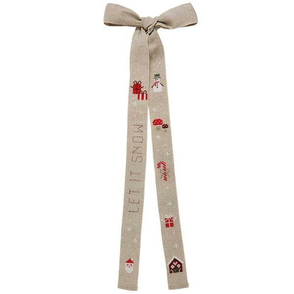 Produktbild: Stickpackung Gez&auml;hlter Kreuzstich, Schleife Let it Snow, 4x
