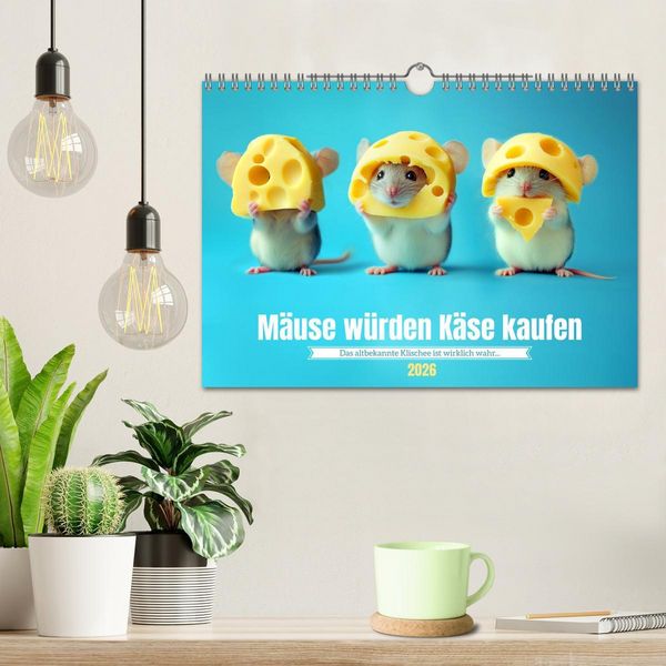 Produktbild: M&auml;use w&uuml;rden K&auml;se kaufen (Wandkalender 2026 DIN A4 quer), CALVENDO Monatskalender